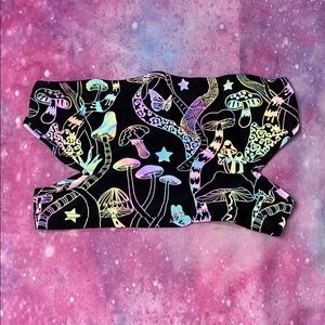 Small DollsKill Club Exx Mushroom Print Cutout Top